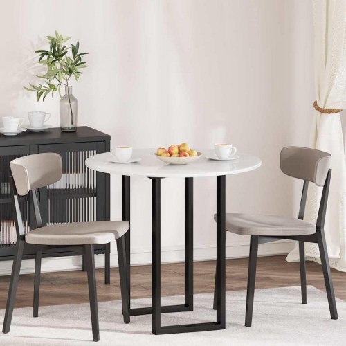 Bordplade Hvid højglans 80 x 80 x 1.5 cm Konstrueret træ