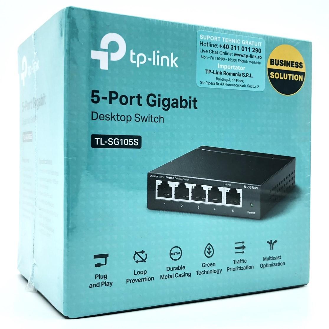 Netværksswitch gigabit 5 porte – TP-Link TL-SG105S