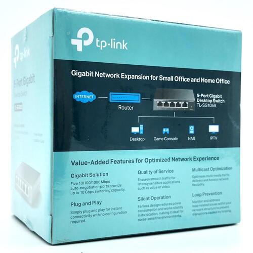 Netværksswitch gigabit 5 porte – TP-Link TL-SG105S