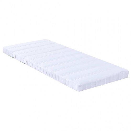 Udvidelig skummadras 80 x 200 cm - hvid