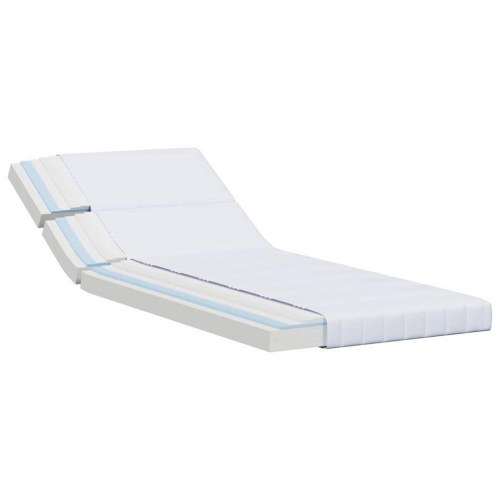 Udvidelig skummadras 80 x 200 cm - hvid