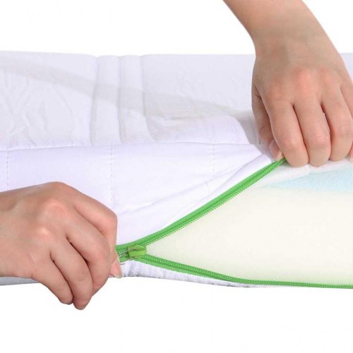 Udvidelig skummadras 80 x 200 cm - hvid
