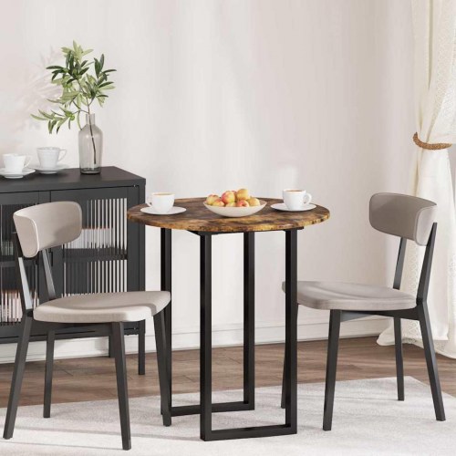 Bordplade Røget eg 70 x 70 x 1.5 cm Konstrueret træ