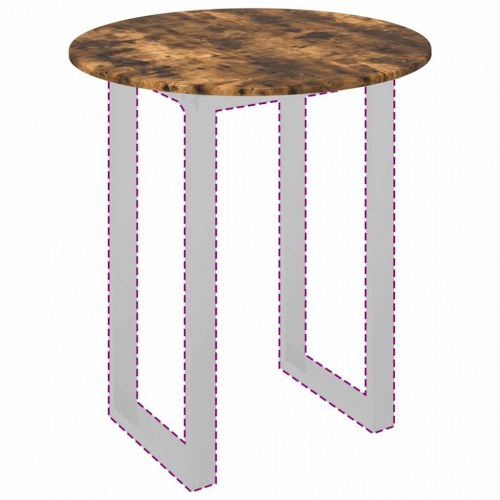 Bordplade Røget eg 70 x 70 x 1.5 cm Konstrueret træ