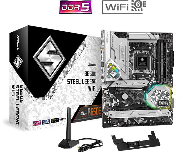 Bundkort ATX - ASRock B650 Steel Legend WiFi, Socket AM5 billede