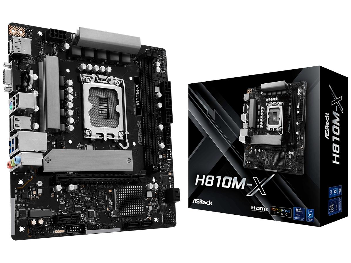 Bundkort ASRock H810M-X Micro-ATX LGA1851 billede