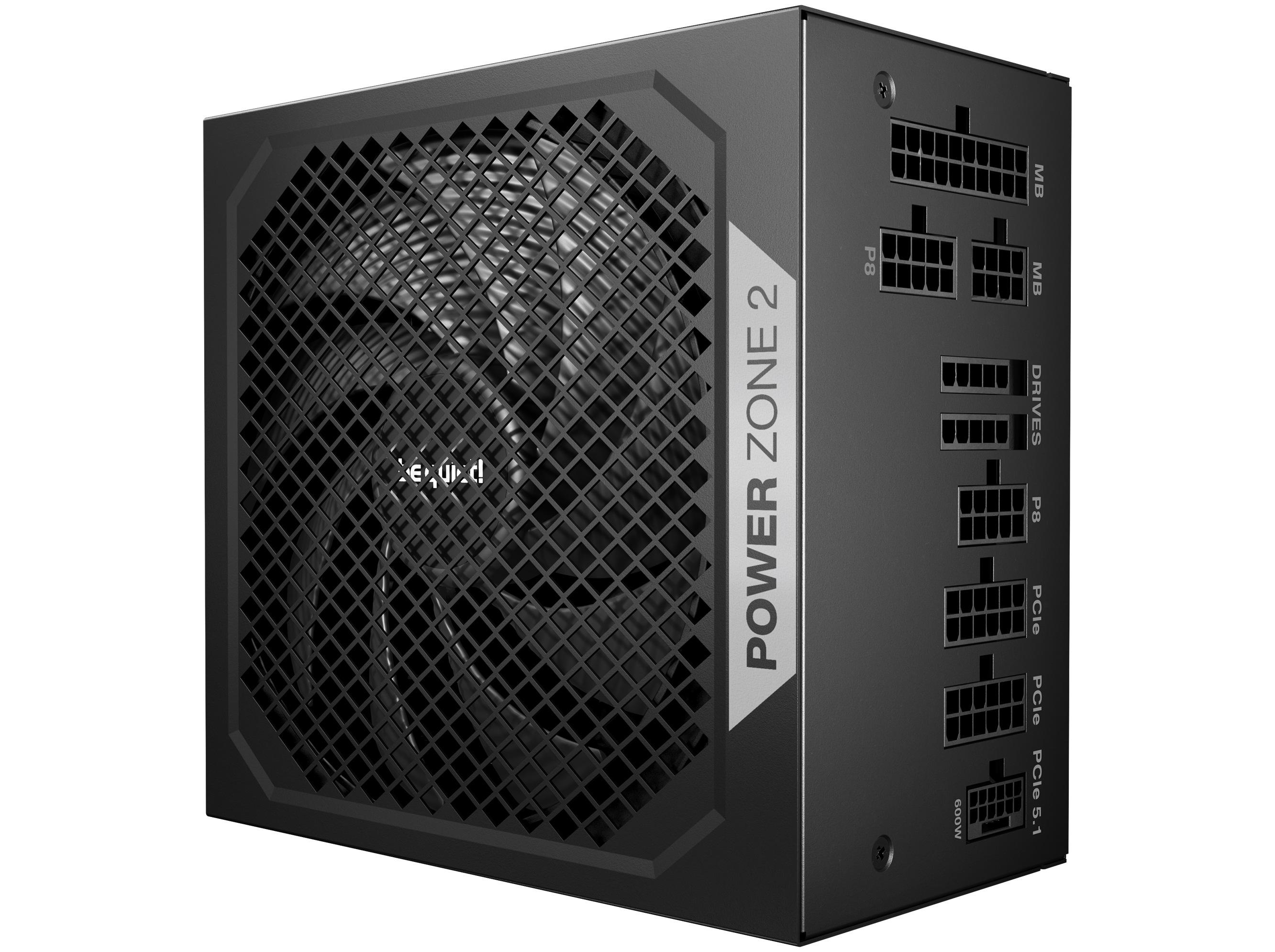 Strømforsyning ATX 850 W - be quiet! Power Zone 2, 80 PLUS Platinum, fuldt modulær billede