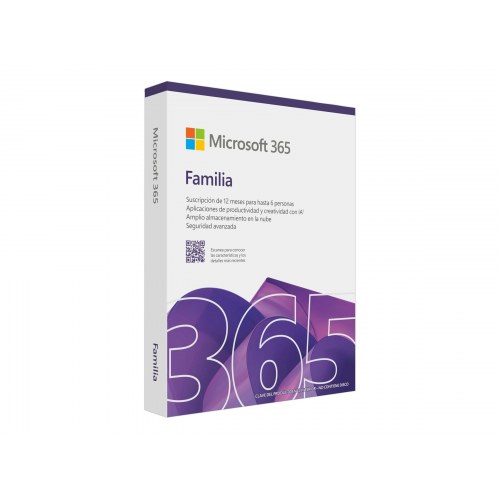 Kontorsoftware Microsoft 365 Family licensabonnement 1 år – op til 6 brugere / 5 enheder – Windows og MacOS