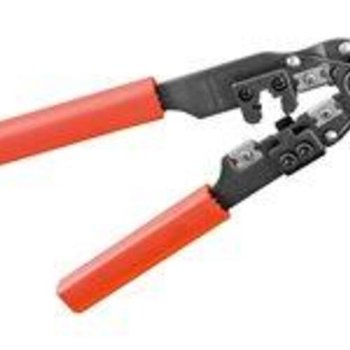 Krimptang RJ45 – Goobay, sort/rød