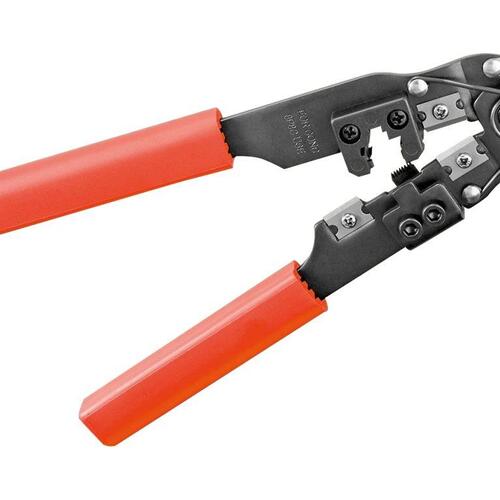 Krimptang RJ45 – Goobay, sort/rød