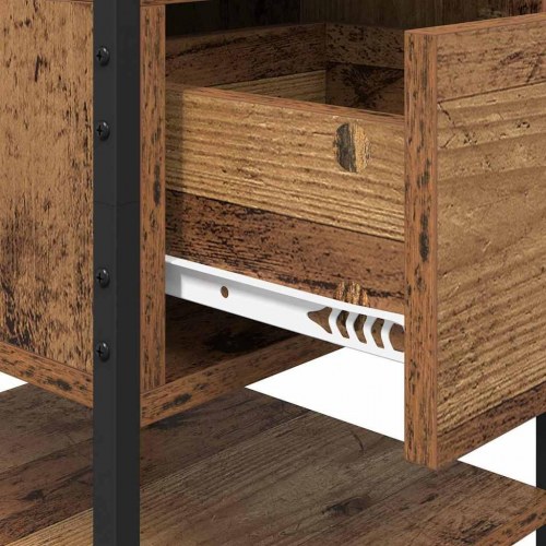 Natskab med skuffe Gammelt træ 40 x 42 x 56 cm Konstrueret træ