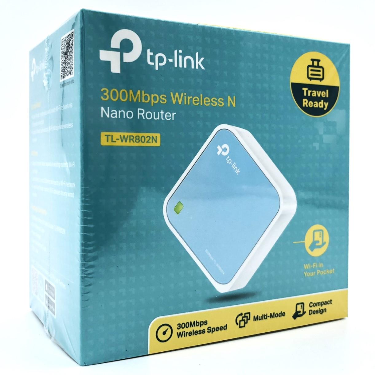 Trådløs router 2,4 GHz – TP-Link TL-WR802N Nano (300 Mbps)