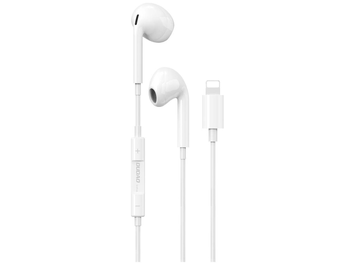 In-ear høretelefoner med Lightning - Dudao X14PROL 1,2 m (hvid) billede