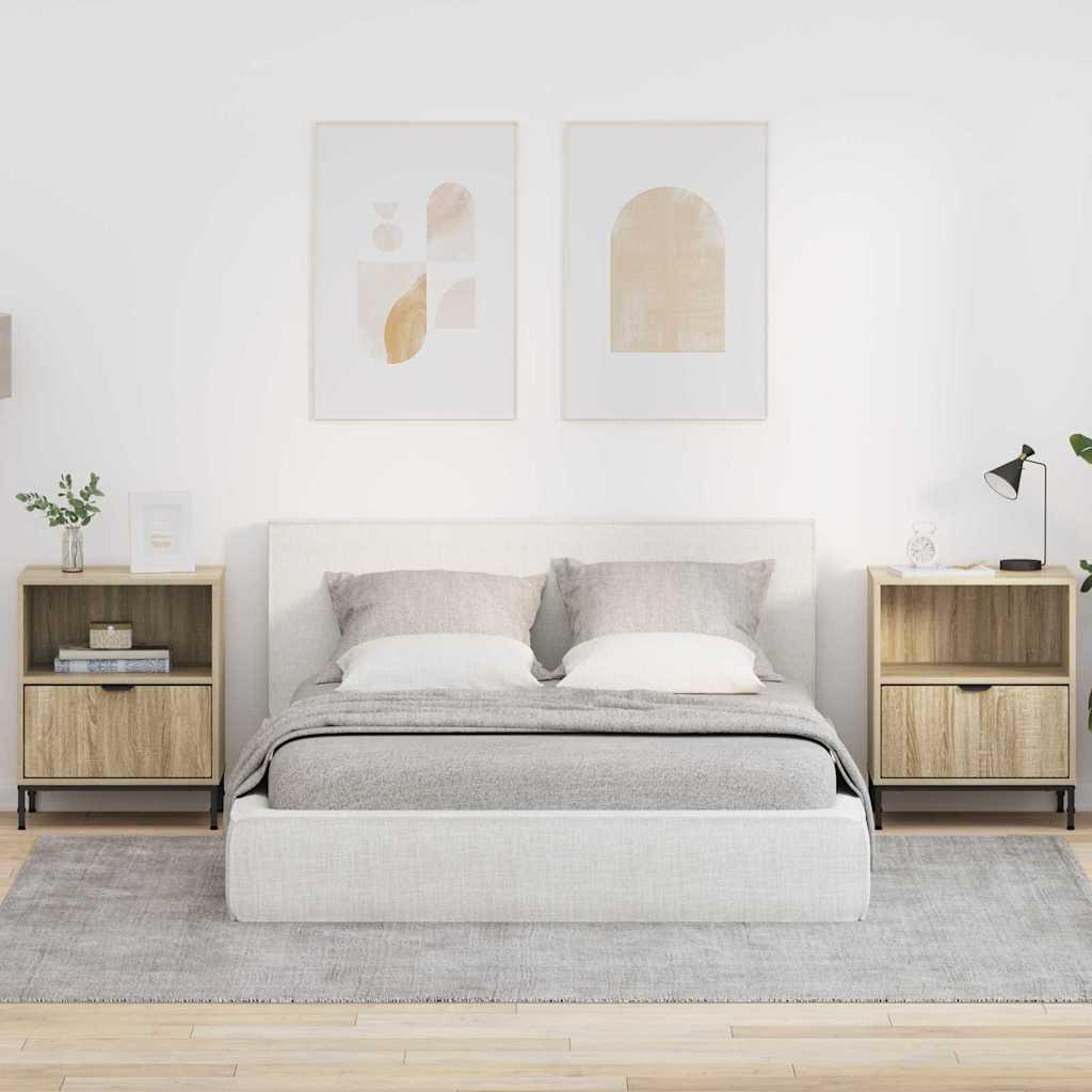 Natskab Med Skuffe 49 X 36 X 61 Cm Konstrueret Træ - Sonoma-eg