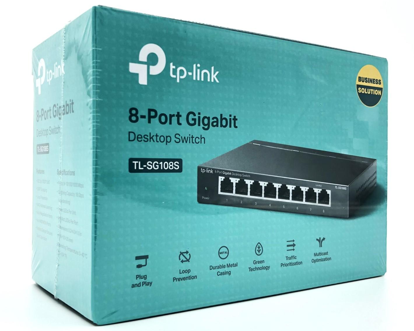 Netværksswitch TP-Link TL-SG108S – 8-port Gigabit desktop