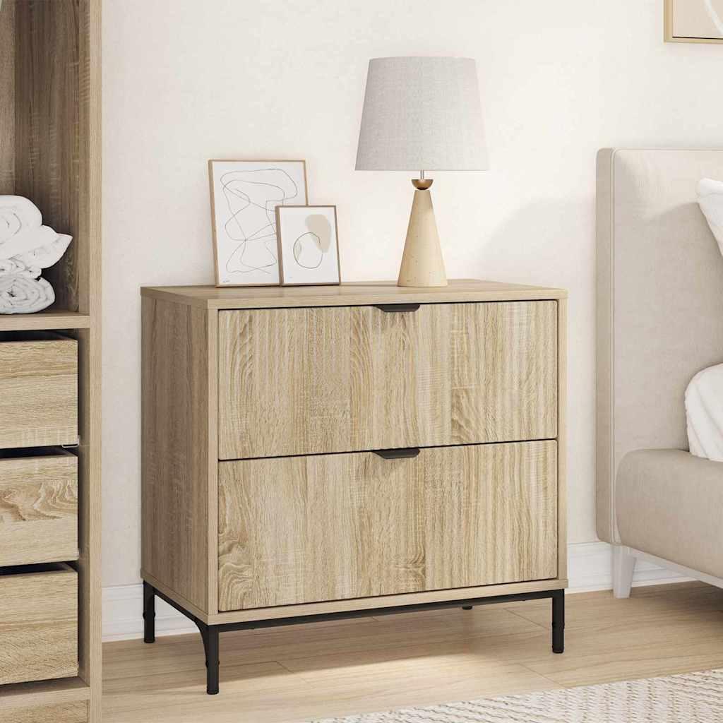 Sengebord Med Skuffe 63.5 X 36 X 61 Cm Konstrueret Træ - Sonoma-eg