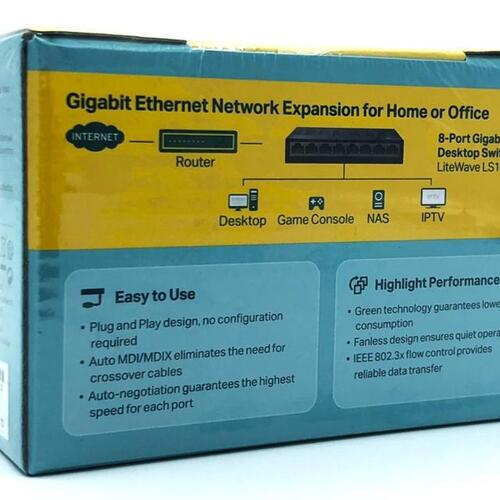 Gigabit switch 8 porte – TP-Link LiteWave LS1008G