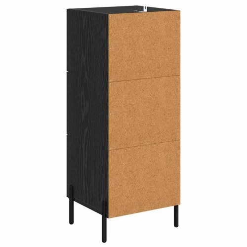 Sidebord i sort eg med 3 skuffer - 34,5 x 34 x 90 cm