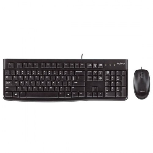 Tastatur og mus med ledning – Logitech MK120, USB, nordisk