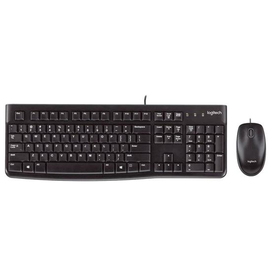 Tastatur og mus med ledning – Logitech MK120, USB, nordisk
