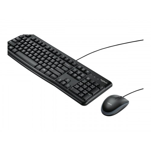 Tastatur og mus med ledning – Logitech MK120, USB, nordisk