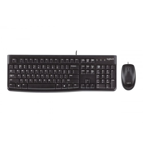Tastatur og mus med ledning – Logitech MK120, USB, nordisk