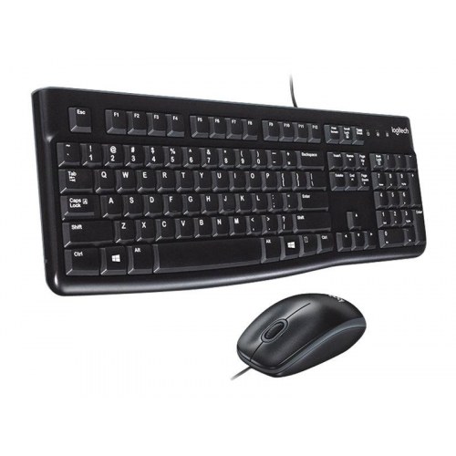 Tastatur og mus med ledning – Logitech MK120, USB, nordisk