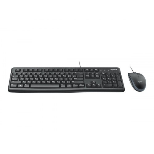 Tastatur og mus med ledning – Logitech MK120, USB, nordisk