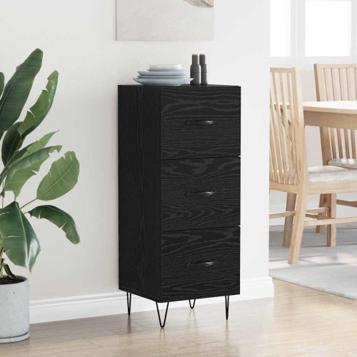 Sideboard i sort eg med 3 skuffer