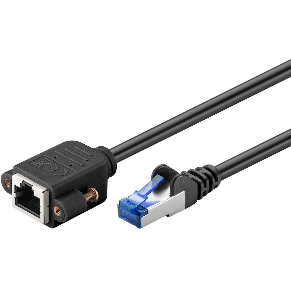 Netværkskabel Cat6a Goobay forlængerkabel S/FTP 5 m - sort billede