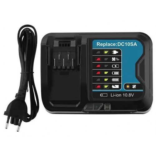 Batterioplader til Makita 10,8–12 V – kompatibel med DC10SA