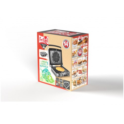 Vaffeljern hjerte – FRITEL WaffleTastic CW 3668, metallisk antracit