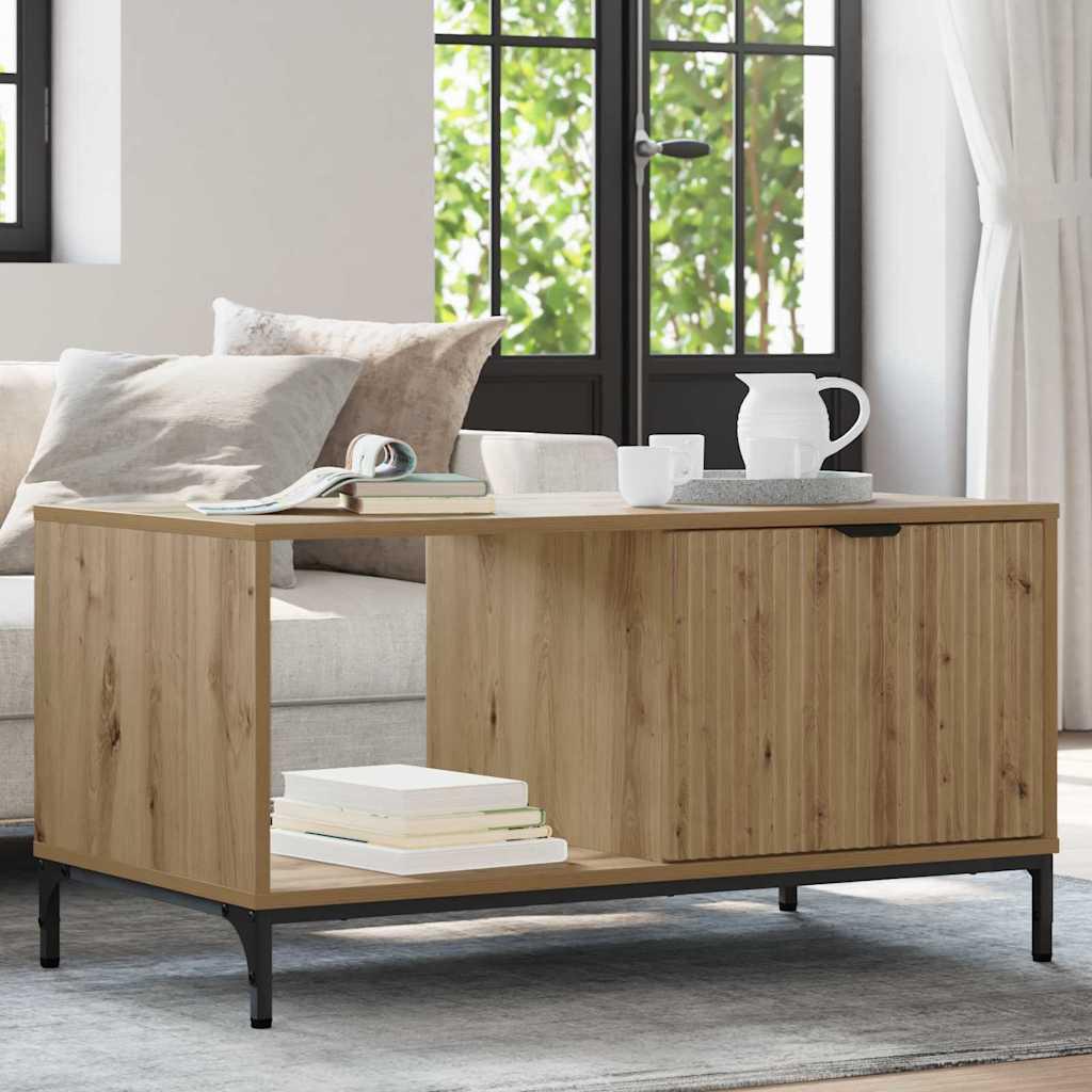Sofabord artisan eg 90 x 49 x 46 cm Konstrueret træ