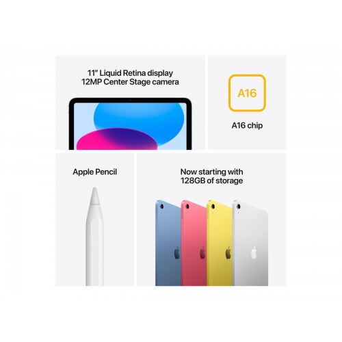 iPad 11" Wi?Fi 128 GB Pink - Apple A16