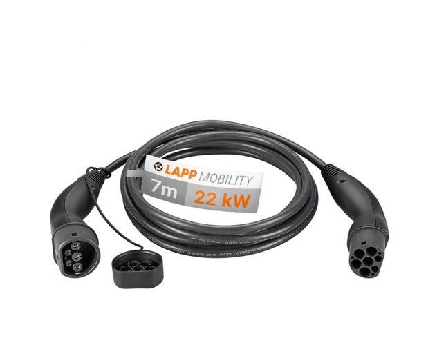 Ladekabel til elbil Type 2 22 kW 7 m  Lapp ÖLFLEX