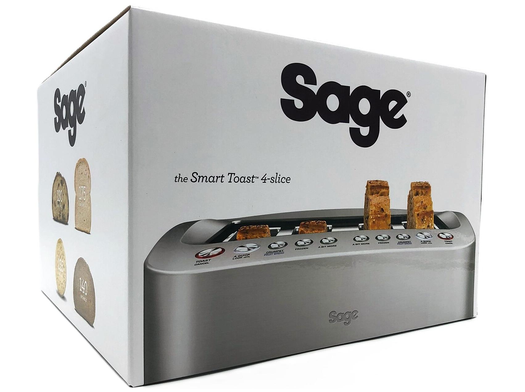 Brødrister 4-skiver Sage the Smart Toast STA845BAL2EEU1 – Sølv