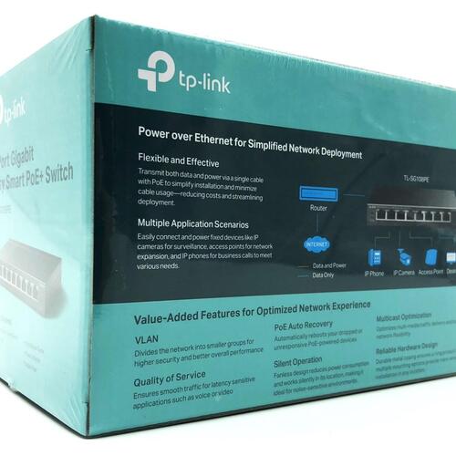 Netværksswitch TP-Link Easy Smart TL-SG108PE – 8-port Gigabit med PoE+