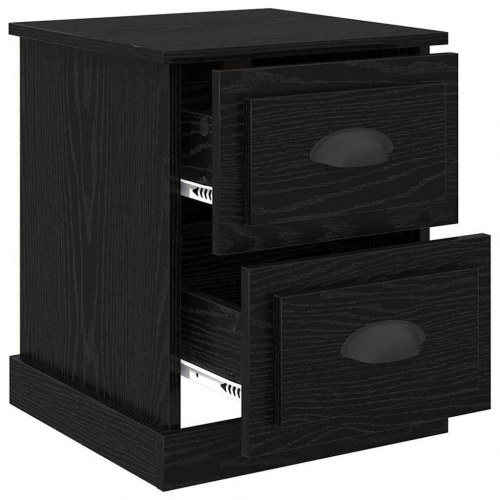 Natborde 2 stk. - sort eg, 39 x 39 x 47,5 cm
