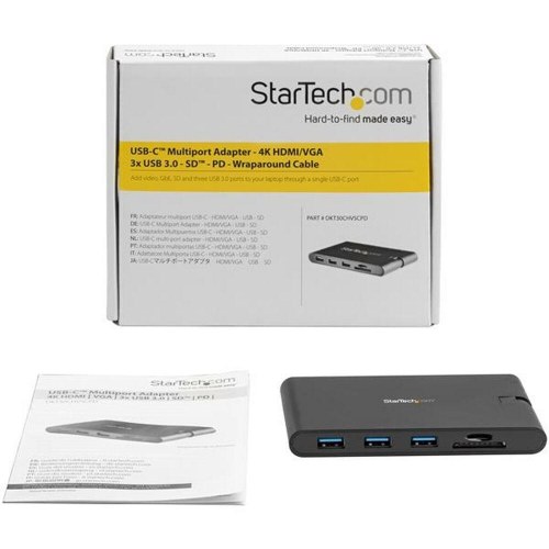 Docking-station Startech DKT30CHVSCPD Sort 88 g