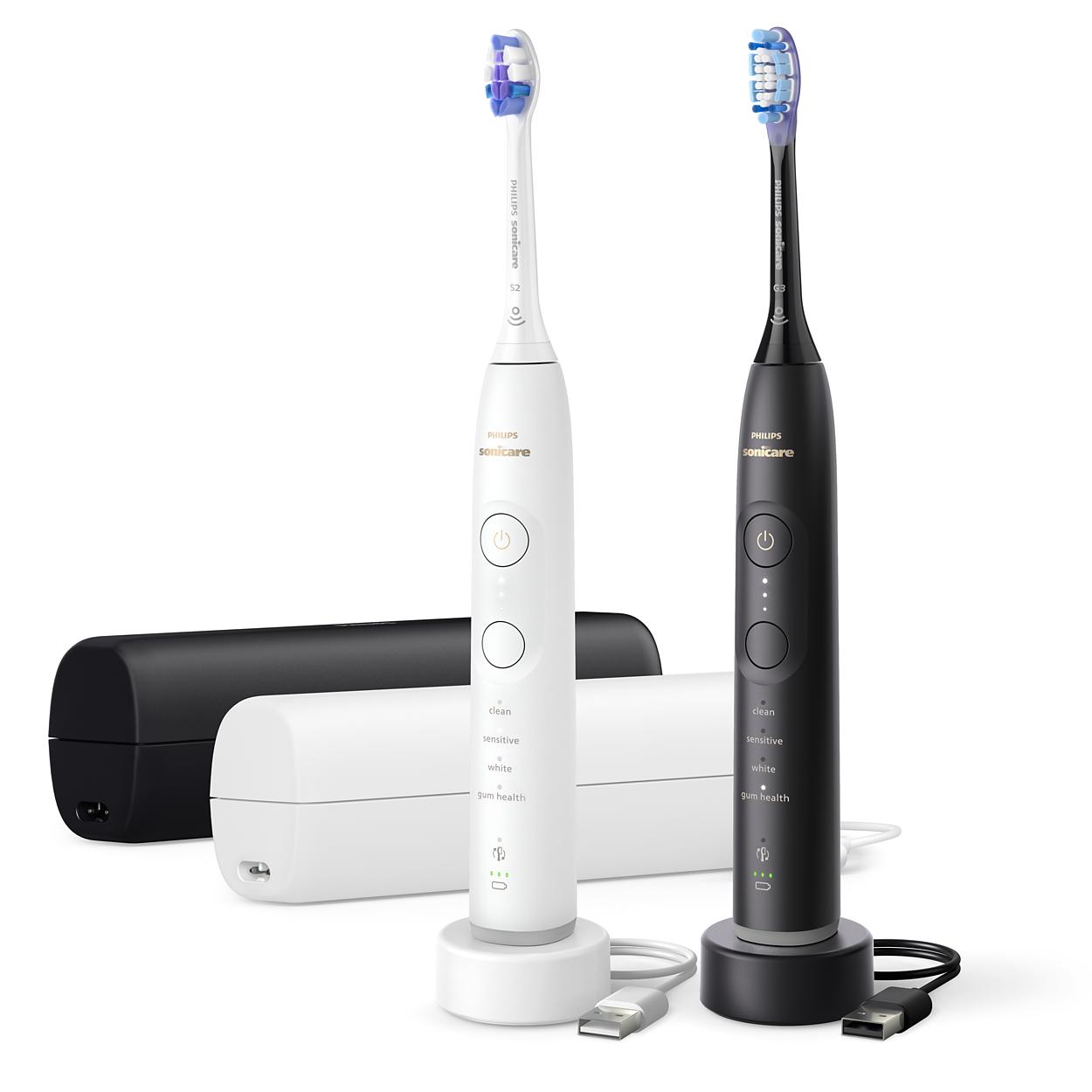 Elektrisk tandbørste Philips Sonicare Series 7100 HX7429/02 hvid og sort, 2 håndtag