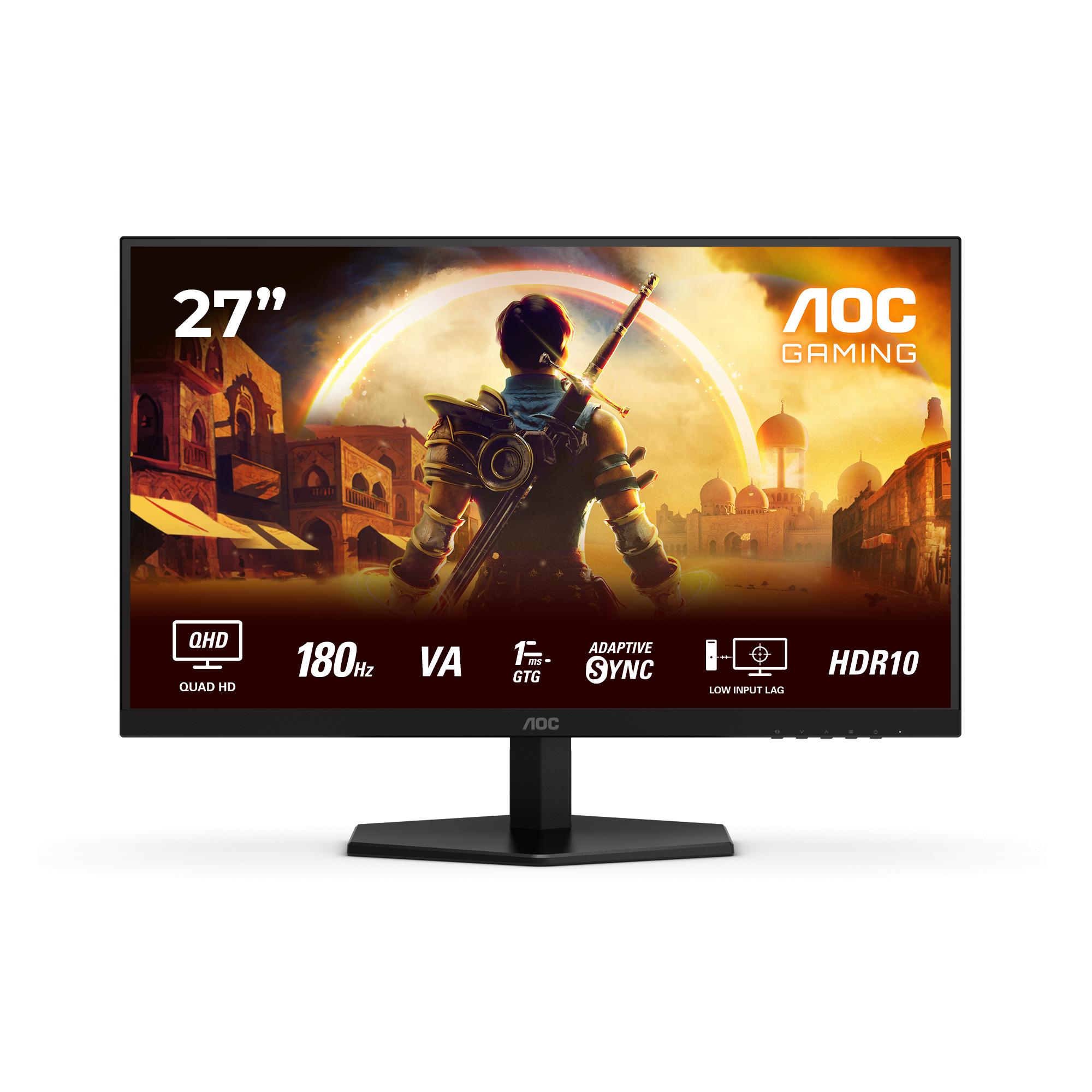 Gaming skærm AOC G4 Q27G42XNE 27" QHD 180 Hz VA HDR10 - Sort/Rød billede