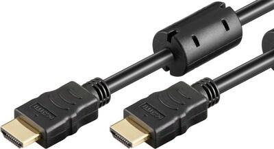 HDMI-kabel Goobay High-Speed med Ethernet, 15 m (ferrit) billede
