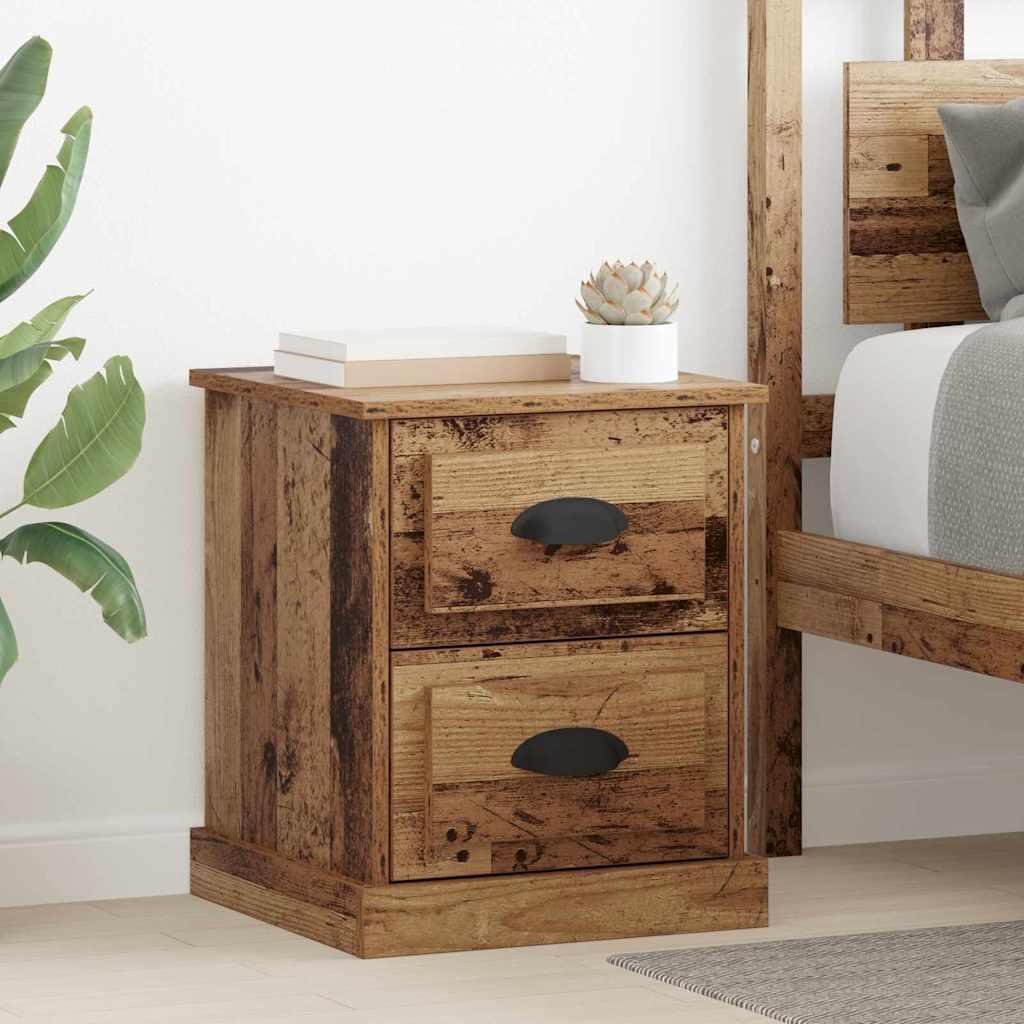 Natskab 2 stk Gammelt træ 39 x 39 x 47.5 cm Konstrueret træ
