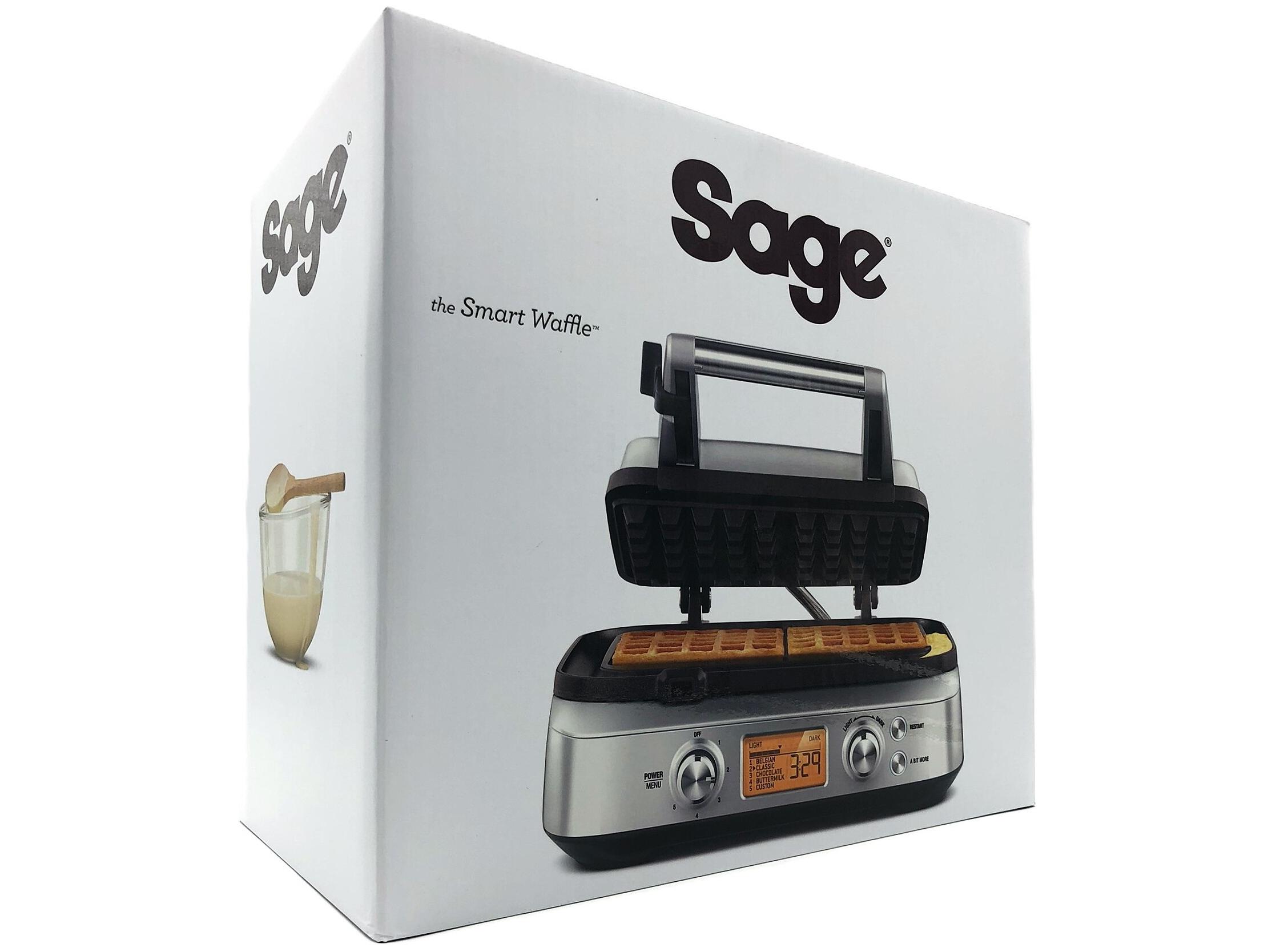 Vaffeljern – Sage the Smart Waffle Pro, børstet rustfrit stål