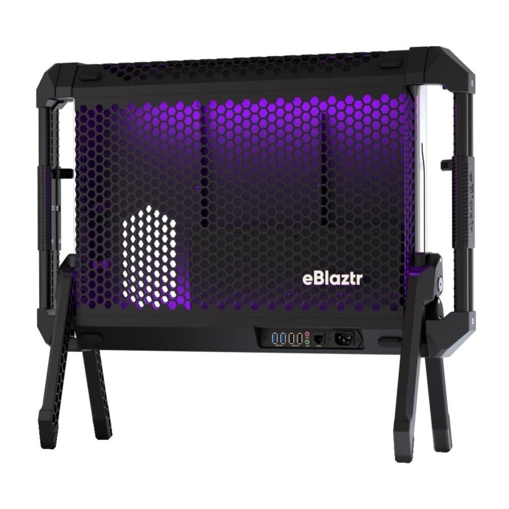 Mini-ITX gaming kabinet - eBlaztr transportabelt, sort (uden strømforsyning)