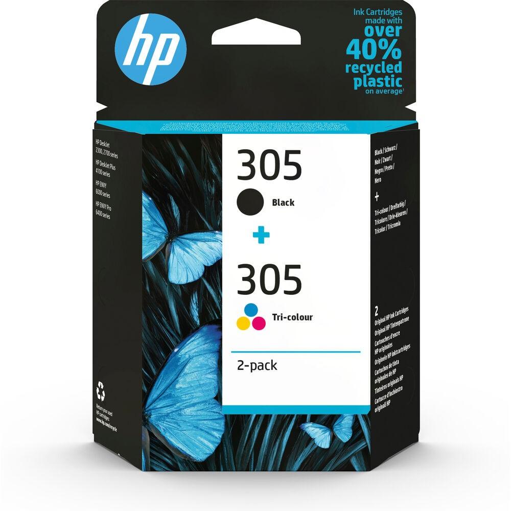 HP Original blækpatron 305 Sort + Tricolour (2-pak)