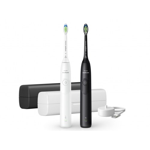 Elektrisk tandbørste Philips Sonicare Series 5300 DUO - sort/hvid