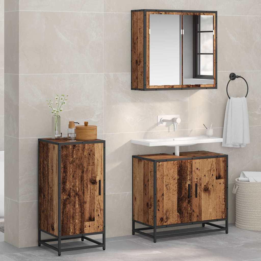 Sidebord Gammelt træ 35 x 35.5 x 76 cm Konstrueret træ