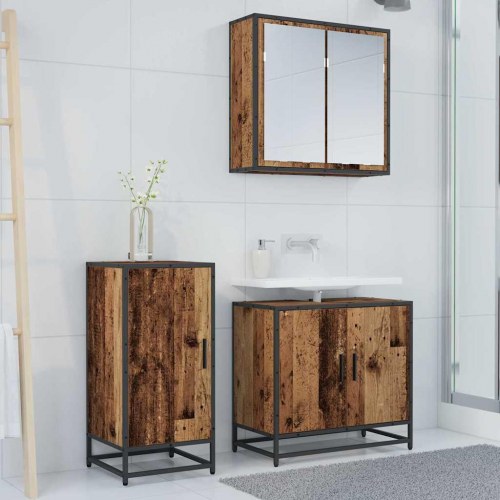 Sideboard i gammelt træ 35,5 x 35 x 76 cm
