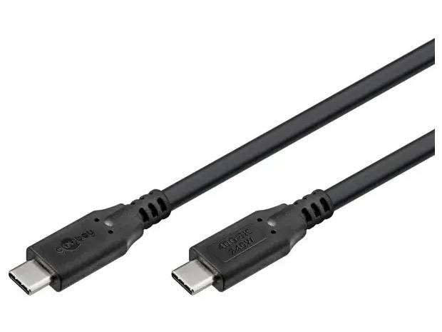 USB-C kabel - Goobay USB4 240 W, 0,5 m (sort) billede